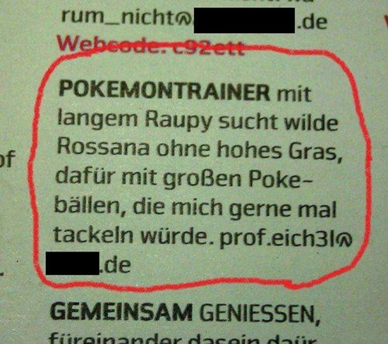 Pokemontrainer sucht wilde Rossana - Zeitungsartikel Win Bild