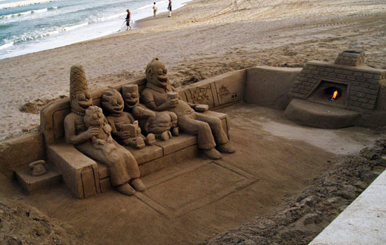 Sand Simpsons