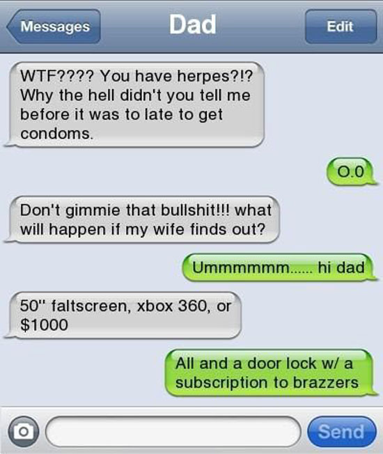 sms fail WTF You have herpes