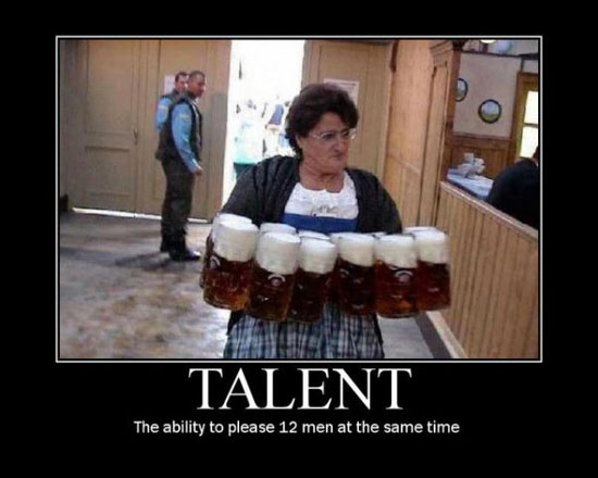 talent to please 12 men at the same time