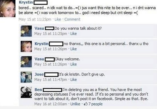 the most depressing statuses on facebook 4818