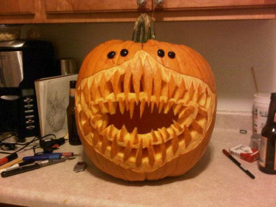 this pumpkin scares the crap out of you