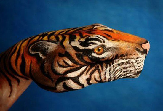 tiger body art