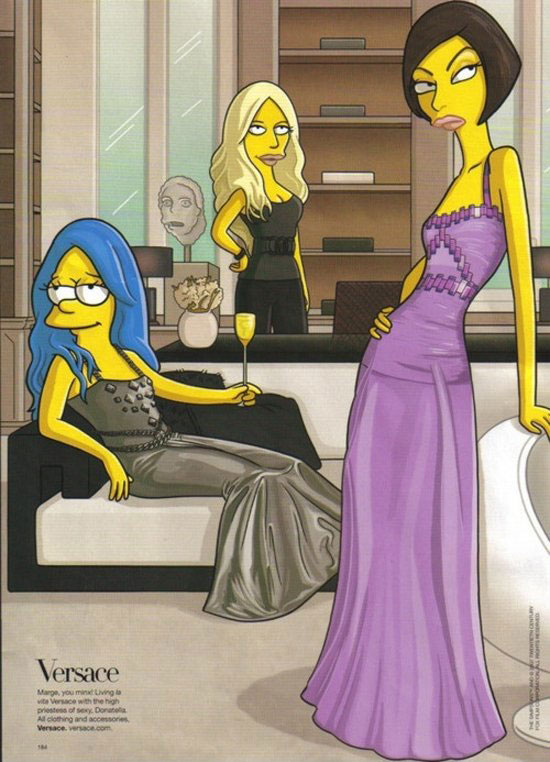 versace ad simpsons style