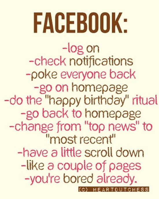 Was wir alle auf Facebook machen...