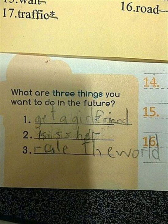 What are three things you want to do in the future