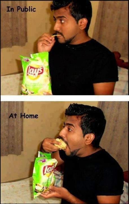 Wie ich Chips esse - Public vs. Home