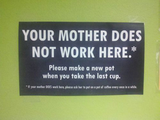 your mother doesnt work here