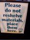 Bitte nicht reshelve Materialien
