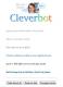 Cleverbot Frische Beratung