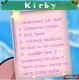 Kirby Christmas List