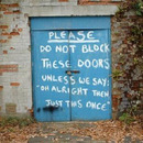 dont block these doors unless