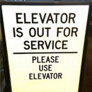elevator is out for service