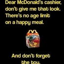 Lieber McDonald's Kassier - Win Bild