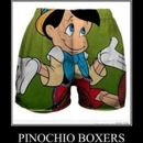 Pinocchio Boxershorts - DeMotivational Bild