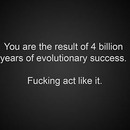result of evolutionary success