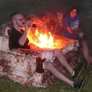 the couch is on fire