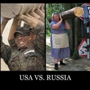 USA vs. Russland - DeMotivational Bild
