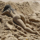 very realistic sexy sand art