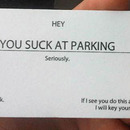 you suck at parking